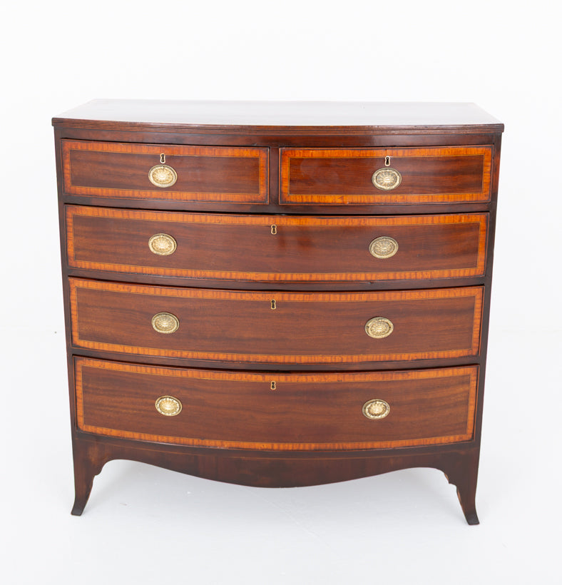 Regency Mahogany Bow Fronted Chest of Drawers