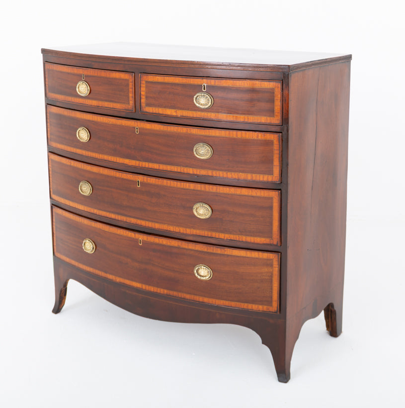 Regency Mahogany Bow Fronted Chest of Drawers