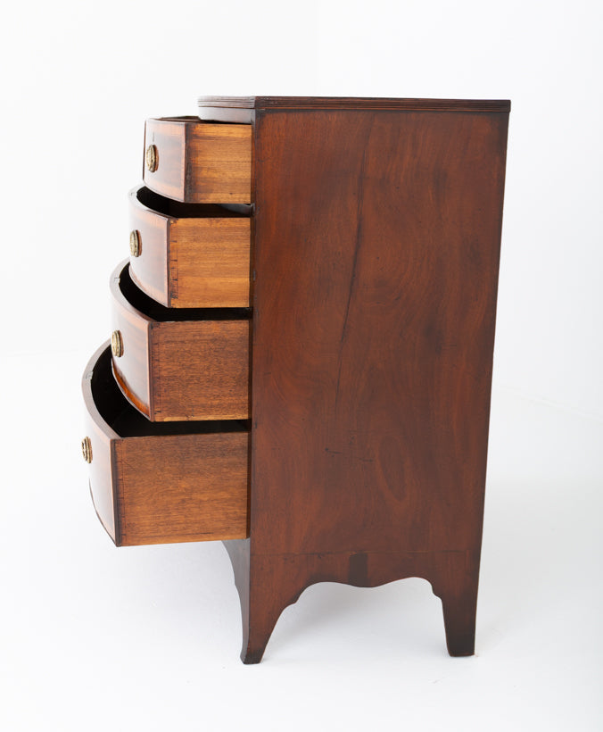 Regency Mahogany Bow Fronted Chest of Drawers