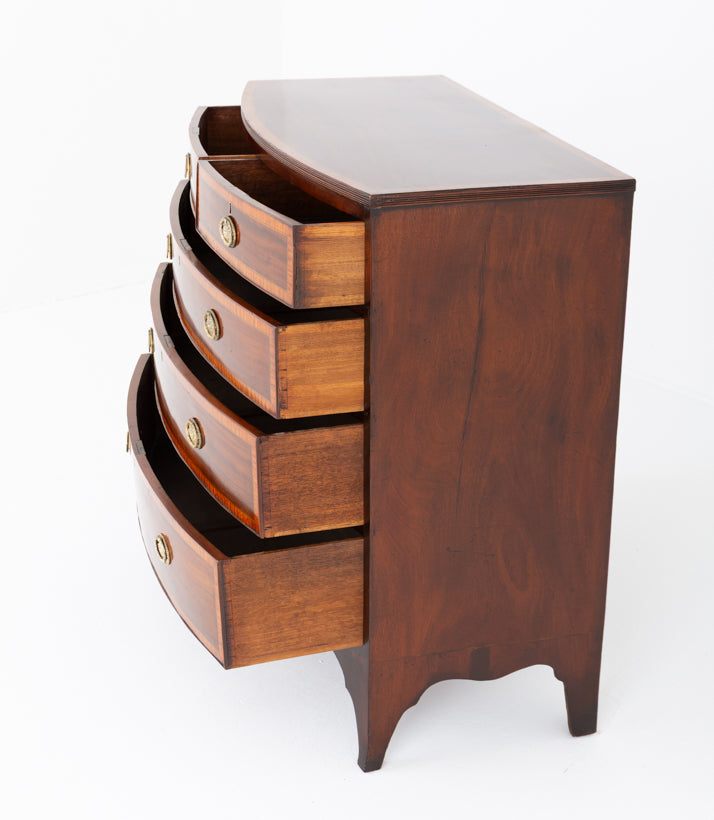 Regency Mahogany Bow Fronted Chest of Drawers