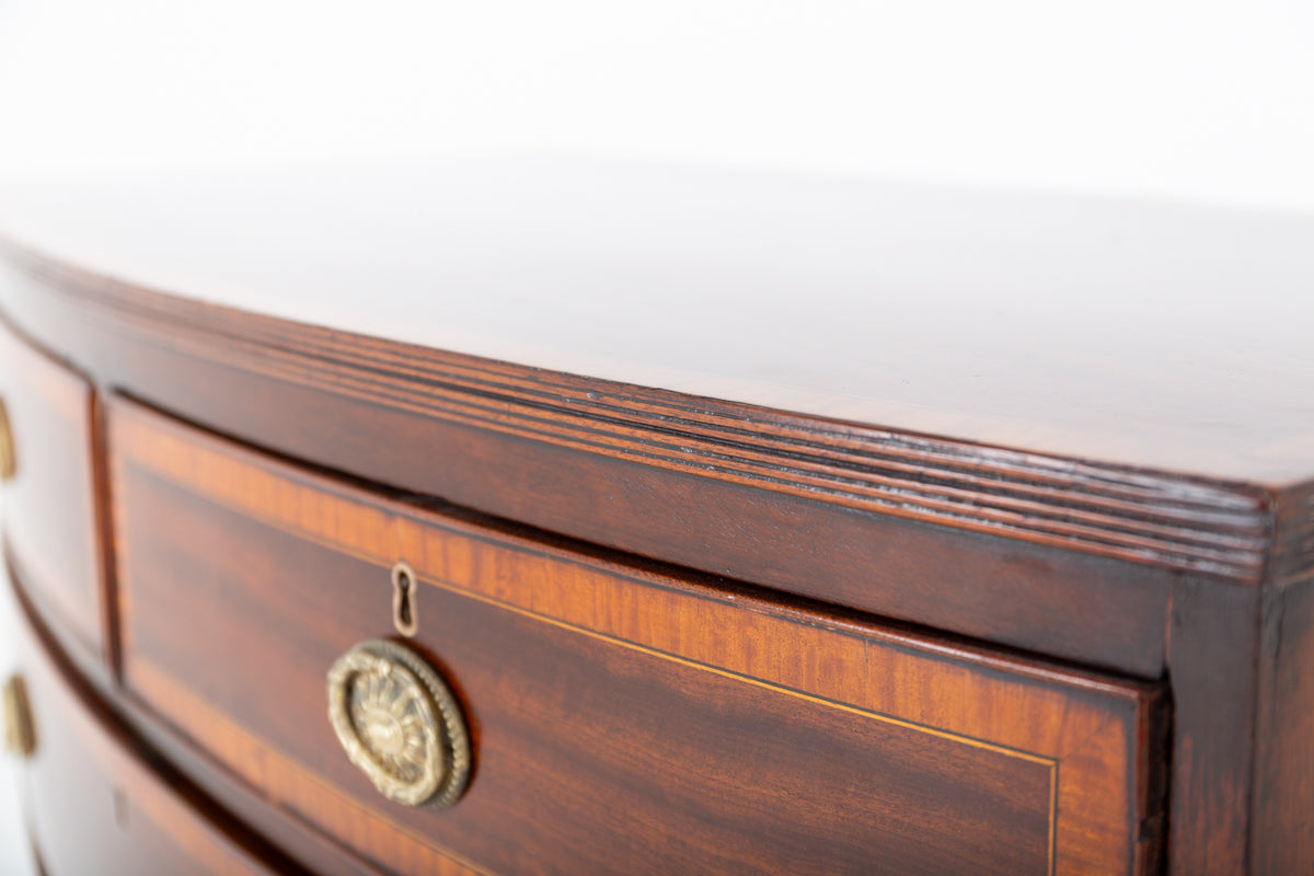 Regency Mahogany Bow Fronted Chest of Drawers