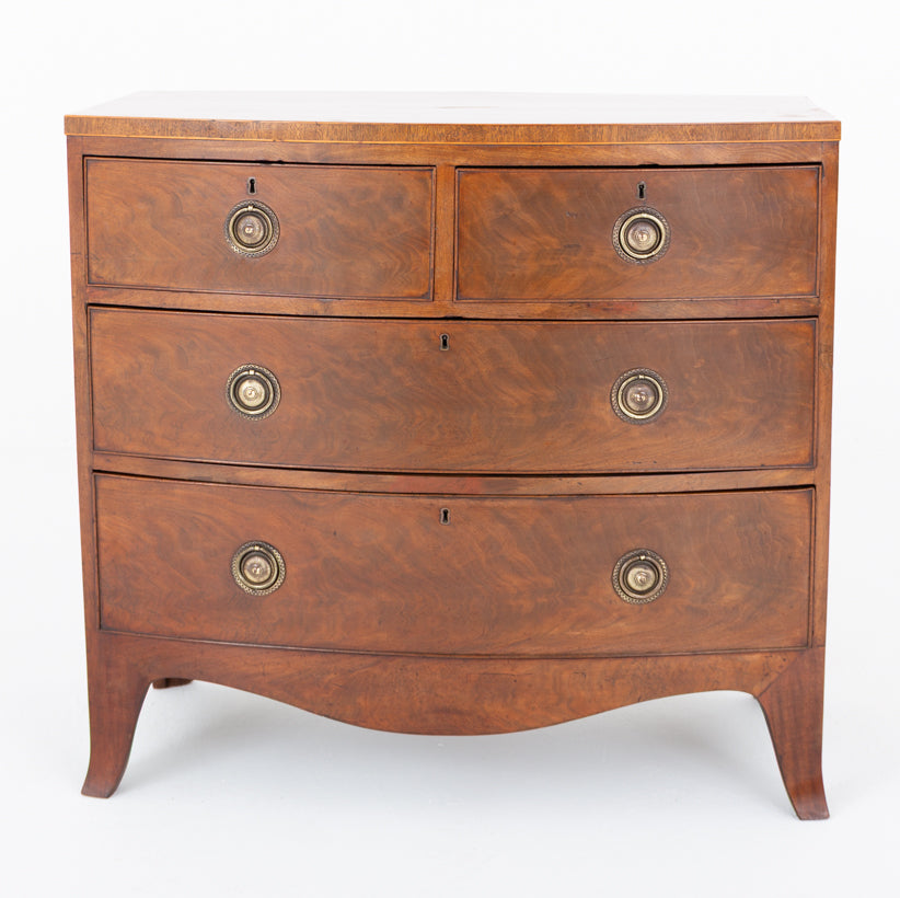 Regency Mahogany Bow Front Chest of Drawers