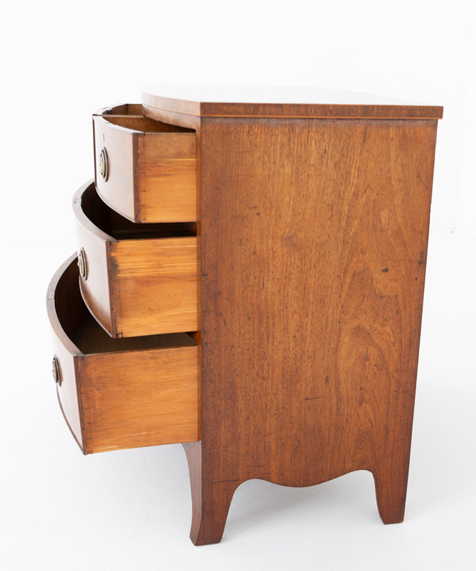 Regency Mahogany Bow Front Chest of Drawers