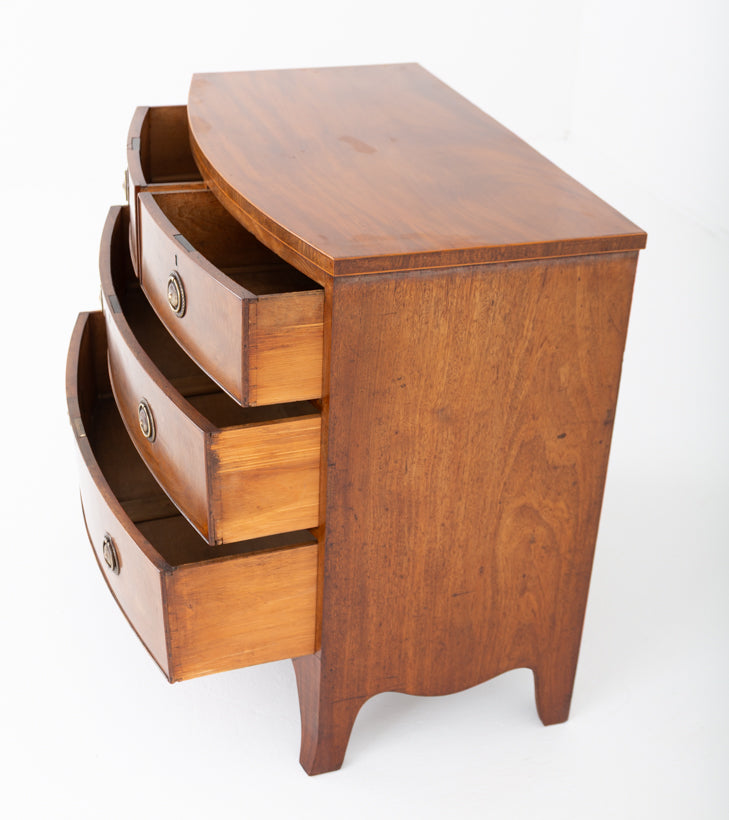 Regency Mahogany Bow Front Chest of Drawers