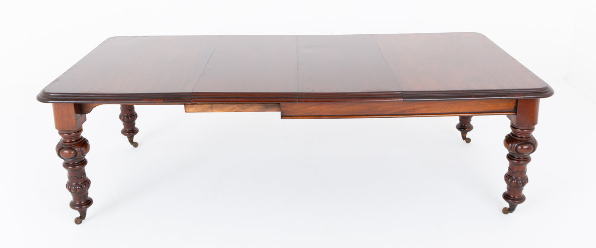 Victorian Mahogany 2 Leaf Extending Dining Table