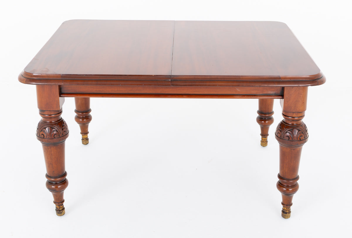 Victorian Mahogany 1 Leaf Extending Dining Table