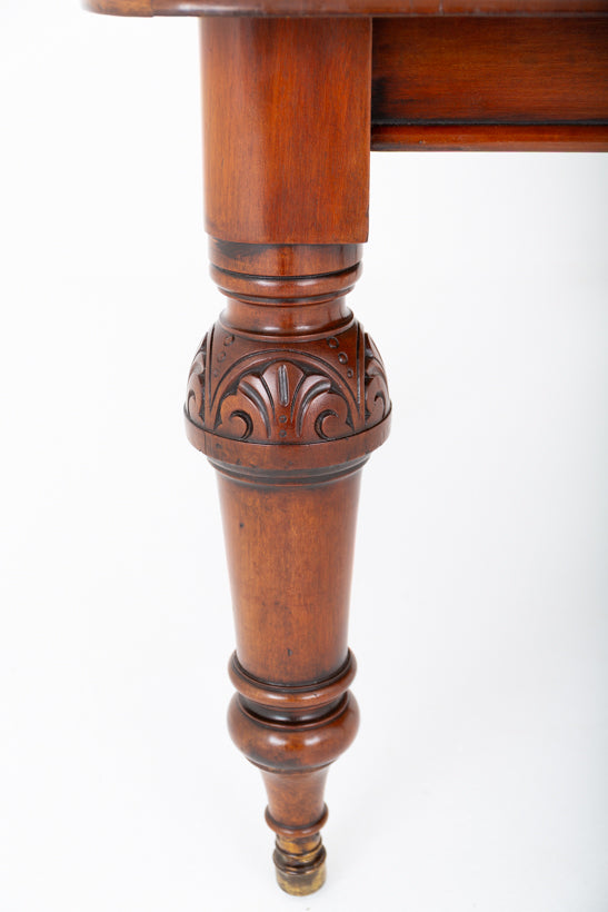 Victorian Mahogany 1 Leaf Extending Dining Table