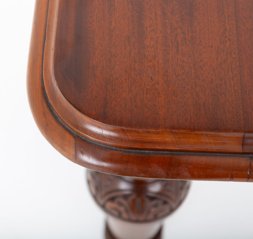 Victorian Mahogany 1 Leaf Extending Dining Table