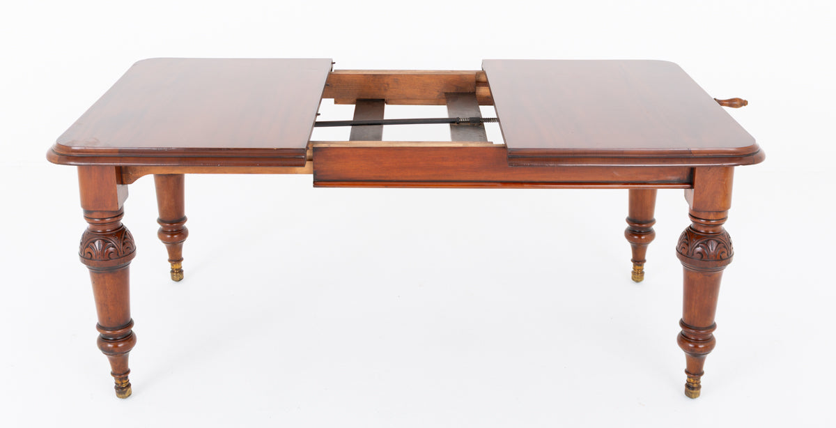 Victorian Mahogany 1 Leaf Extending Dining Table