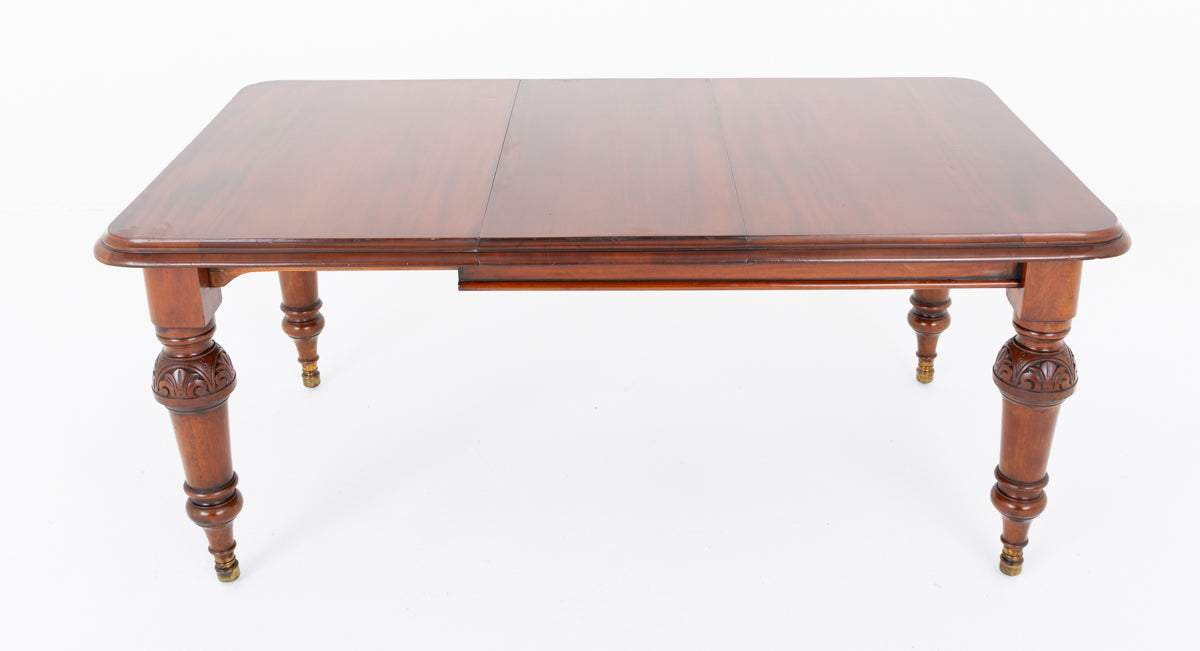 Victorian Mahogany 1 Leaf Extending Dining Table