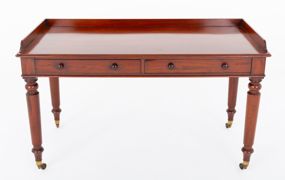 Victorian Mahogany 2 Drawer Side Table