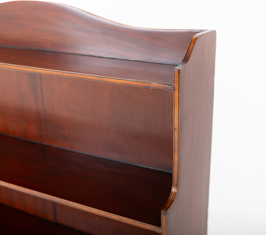 Regency Style Mahogany Waterfall Bookcase