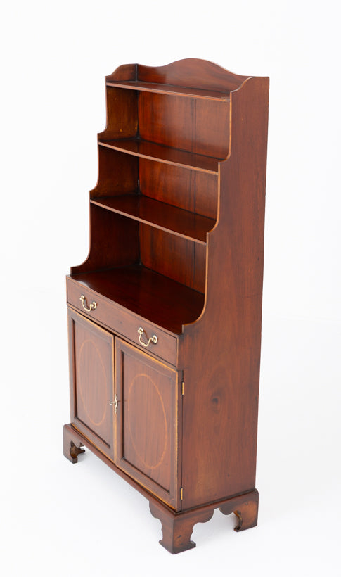 Regency Style Mahogany Waterfall Bookcase