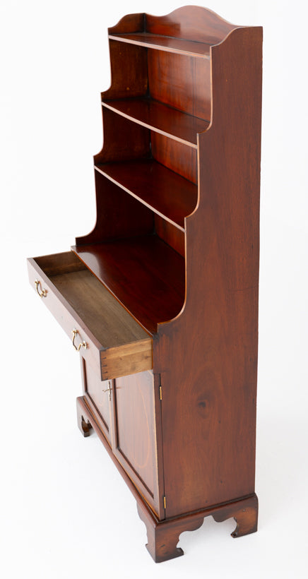 Regency Style Mahogany Waterfall Bookcase