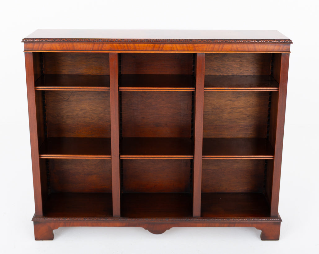 Mahogany 3 Section Open Bookcase