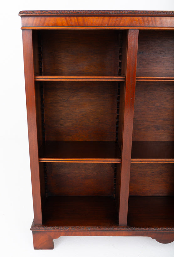 Mahogany 3 Section Open Bookcase