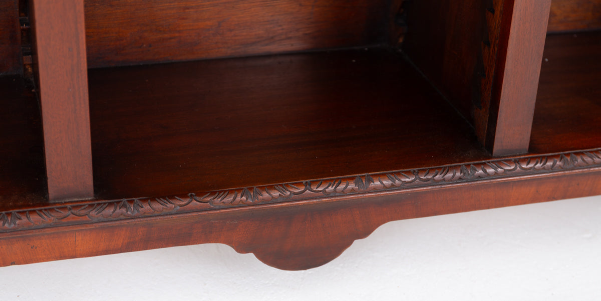 Mahogany 3 Section Open Bookcase