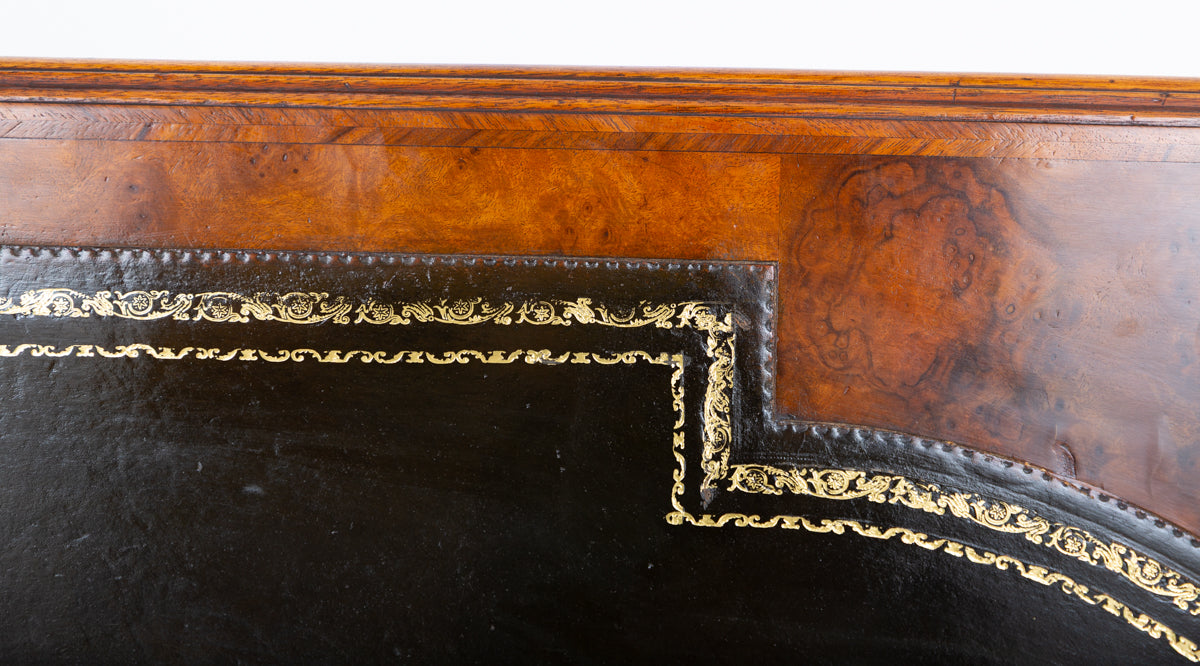 Impressive Burr Walnut Georgian Style Gentleman's Desk