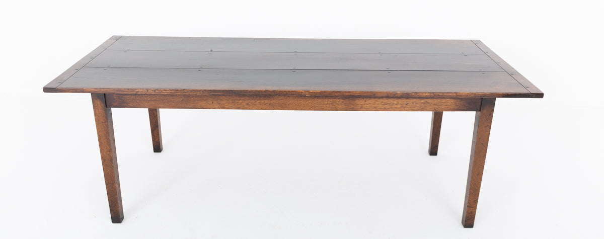 Rustic Oak Georgian Style Farmhouse Table