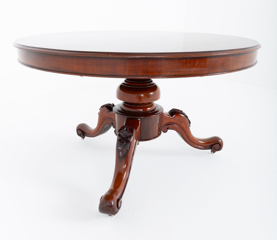 Victorian Mahogany Circular Dining Table