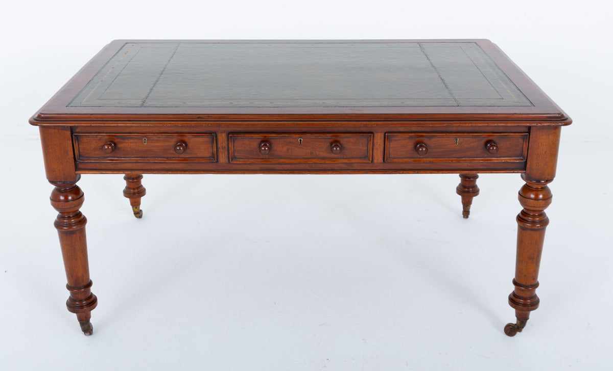 Victorian Mahogany 6 Drawer Writing Table