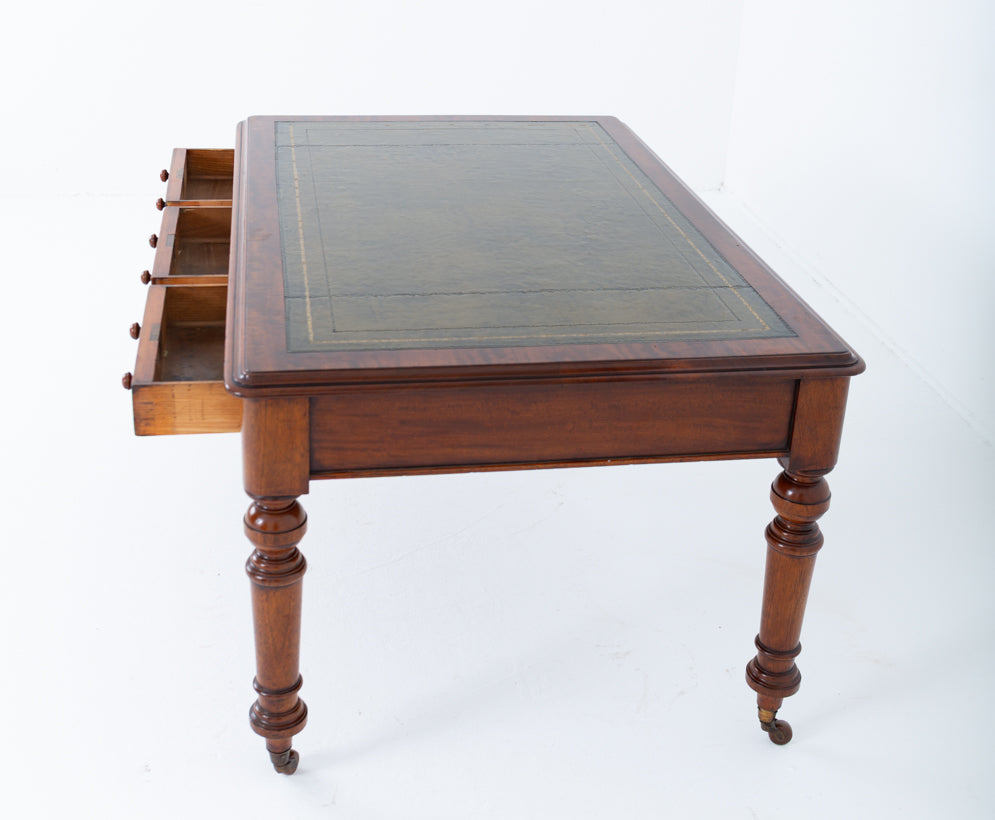 Victorian Mahogany 6 Drawer Writing Table