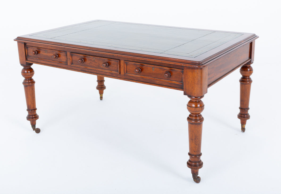 Victorian Mahogany 6 Drawer Writing Table