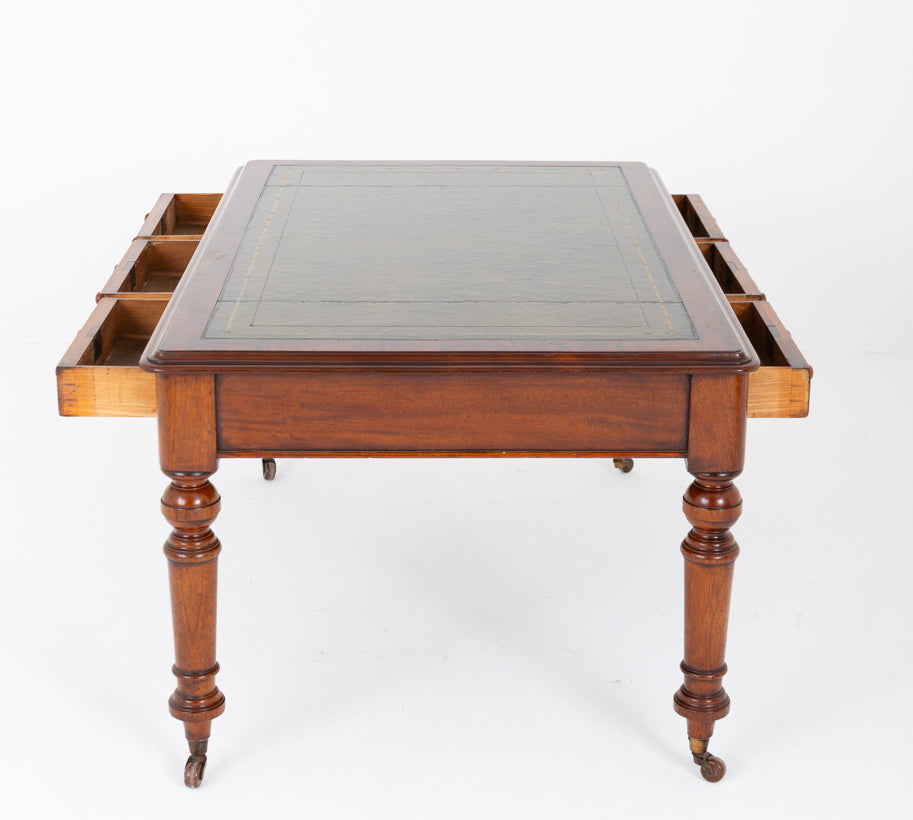 Victorian Mahogany 6 Drawer Writing Table