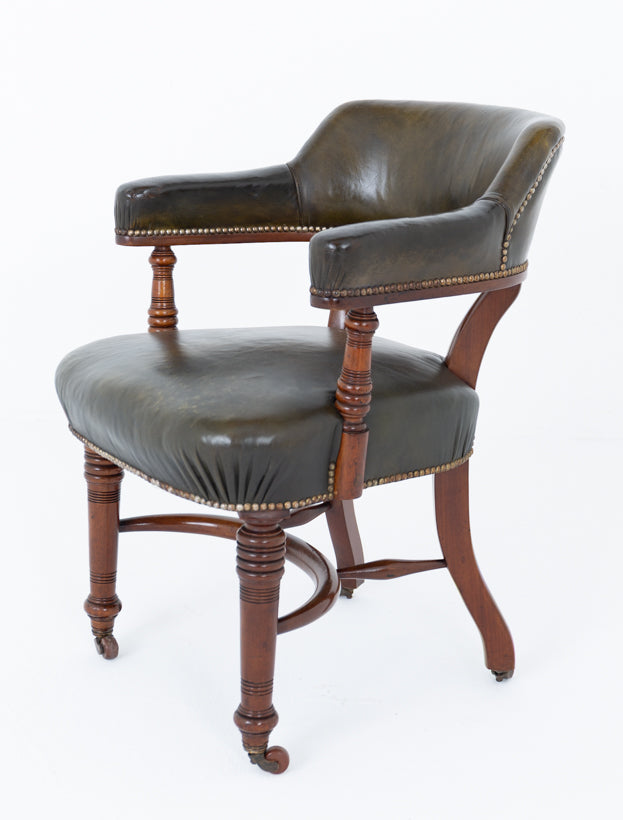 Good Quality Mahogany and Leather Desk Chair