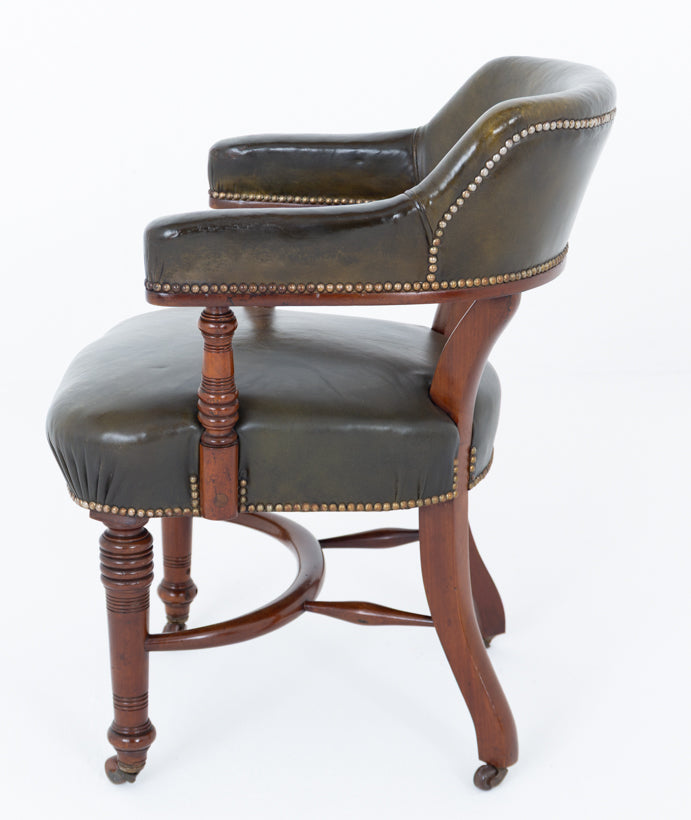 Good Quality Mahogany and Leather Desk Chair