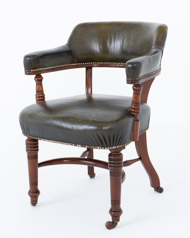 Good Quality Mahogany and Leather Desk Chair