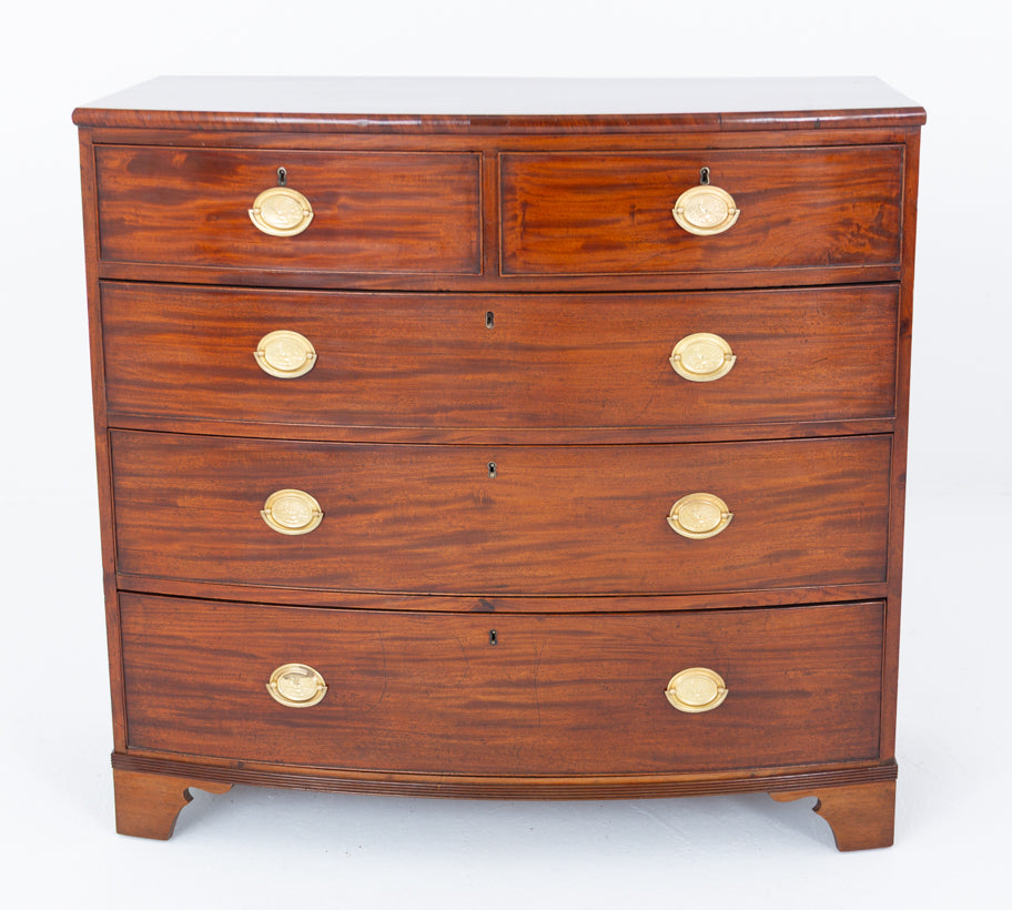 Regency Mahogany Bow Chest of Drawers