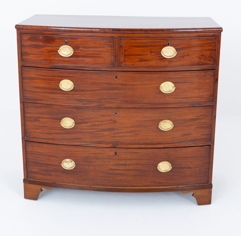 Regency Mahogany Bow Chest of Drawers