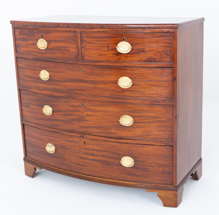 Regency Mahogany Bow Chest of Drawers
