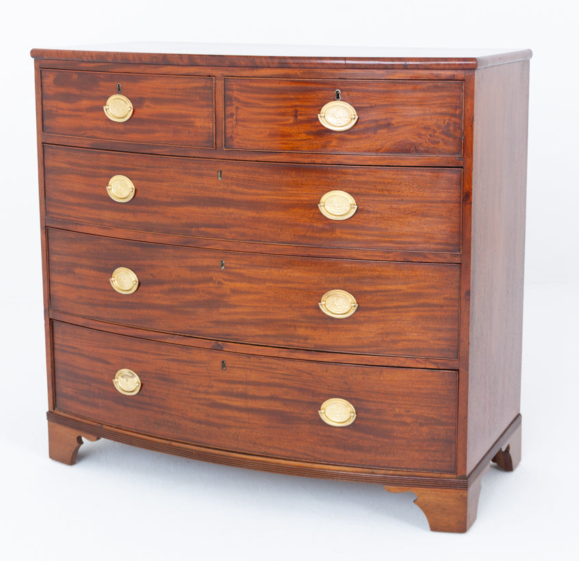 Regency Mahogany Bow Chest of Drawers