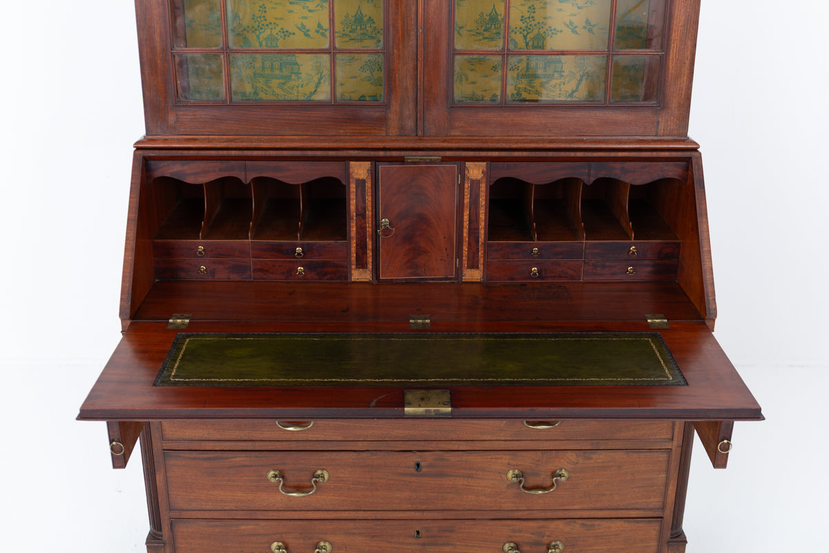 Georgian Mahogany Bureau Bookcase