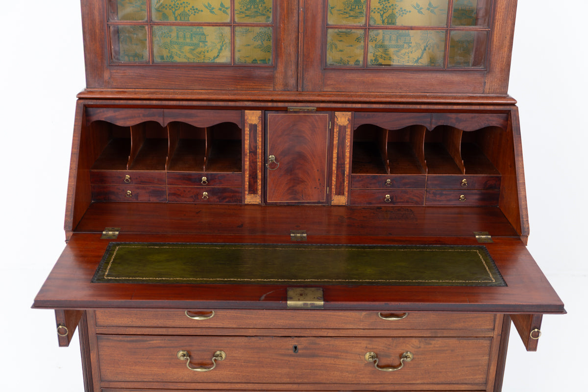 Georgian Mahogany Bureau Bookcase