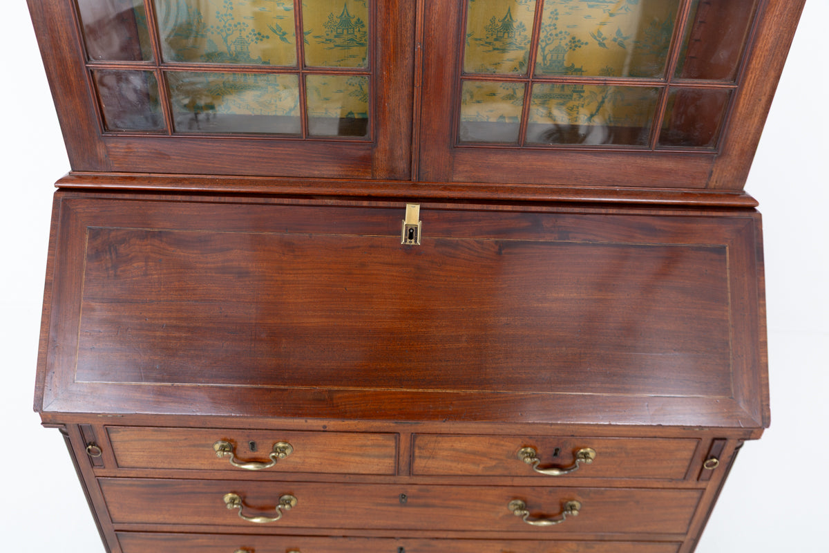 Georgian Mahogany Bureau Bookcase