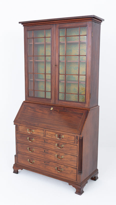 Georgian Mahogany Bureau Bookcase