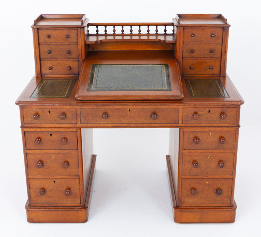 Victorian Oak Dickens Desk