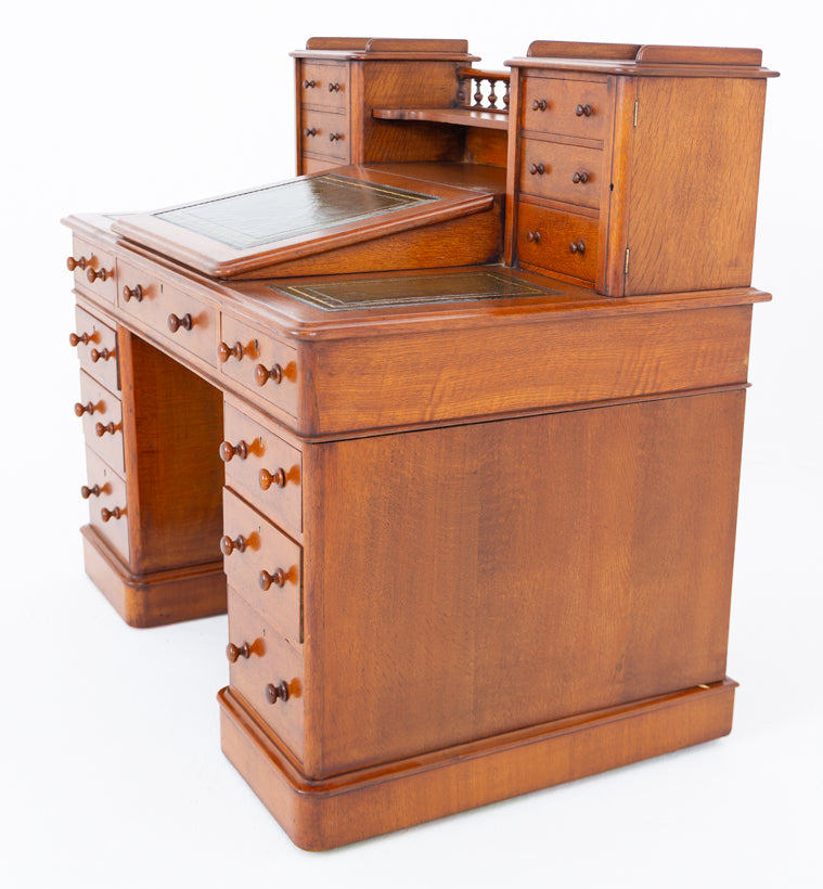 Victorian Oak Dickens Desk