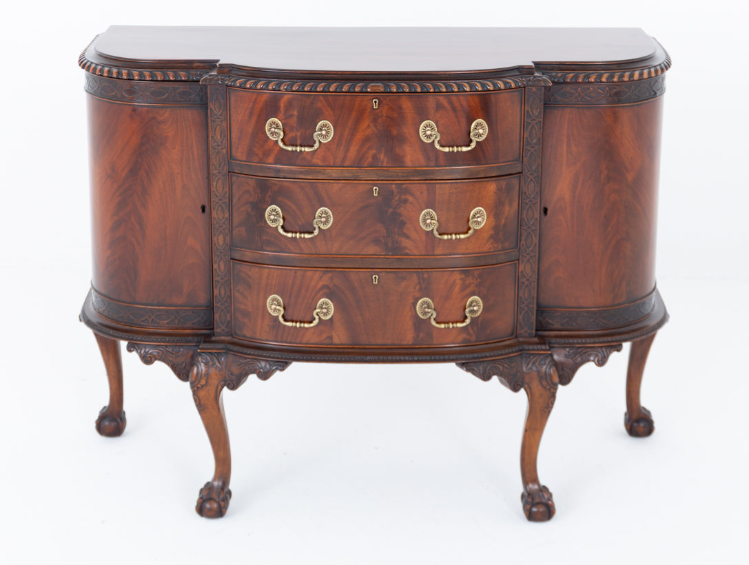 Mahogany Chippendale Style Side Cabinet
