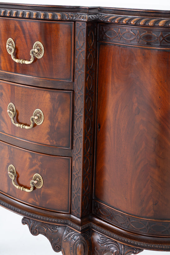Mahogany Chippendale Style Side Cabinet