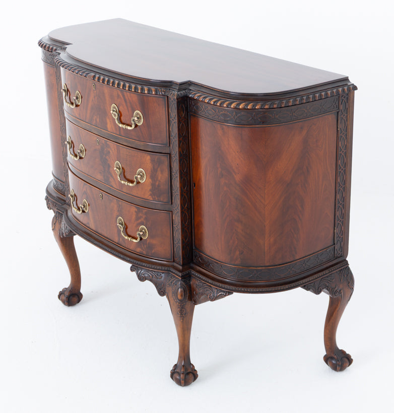 Mahogany Chippendale Style Side Cabinet
