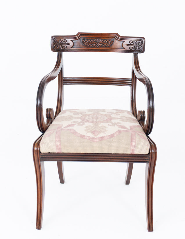 A Good Set of 8 Regency Mahogany Dining Chairs