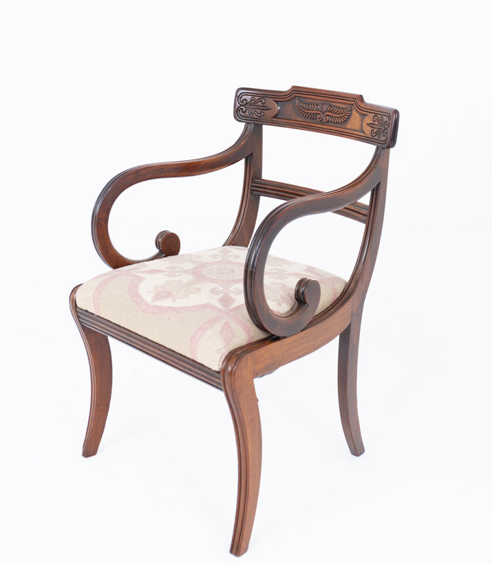 A Good Set of 8 Regency Mahogany Dining Chairs