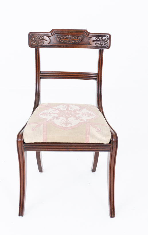 A Good Set of 8 Regency Mahogany Dining Chairs