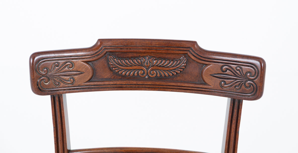 A Good Set of 8 Regency Mahogany Dining Chairs