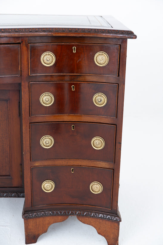 Mahogany Serpentine Kneehole Desk