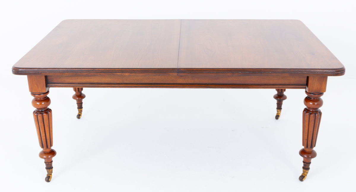 Victorian Walnut Extending Dining Table.